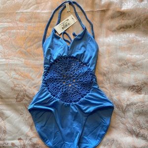 💙 Frankies Bikinis Poppy One Piece in Marine Blue